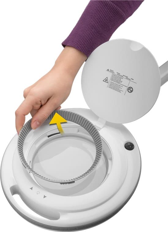 LED-luplampe med klemme, 9 W, hvid