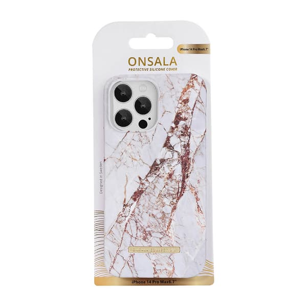 Wallet iPhone 14 Pro Max White Rhino Marble