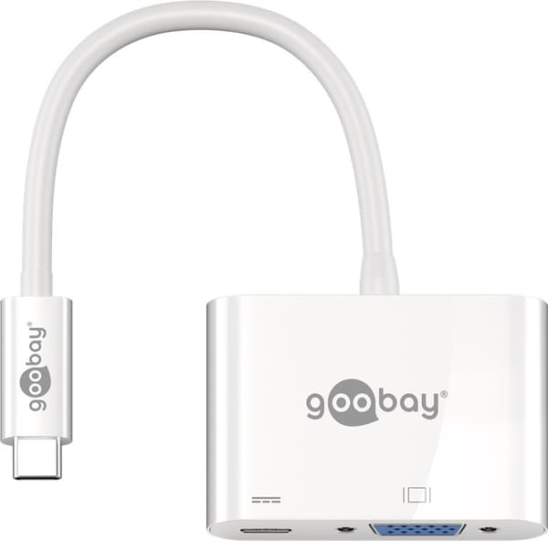 USB-C™-sovitin VGA, PD, valkoinen
