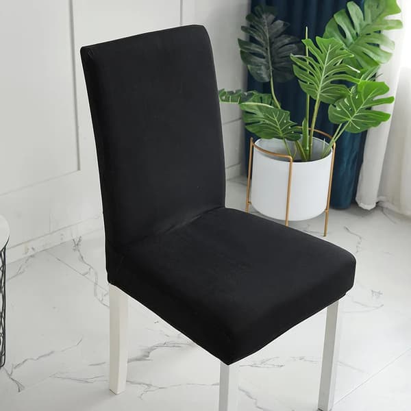 Enfärgat Stolsöverdrag Black