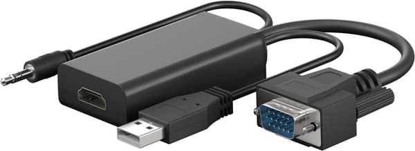 VGA til HDMI™-konverter med 3,5 mm jackstiklyd