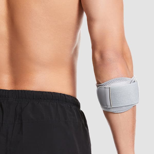 Albuebeskyttelse med nylon-velcrolukning Grey