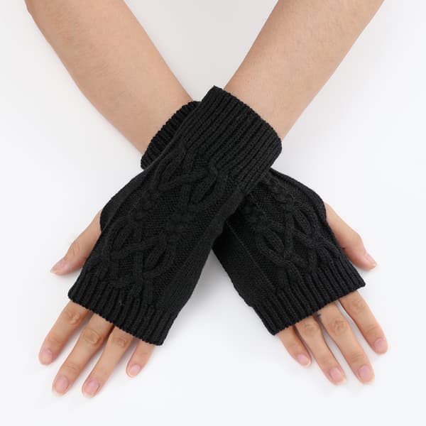 Kabelstrik korte håndledsvarmere Black