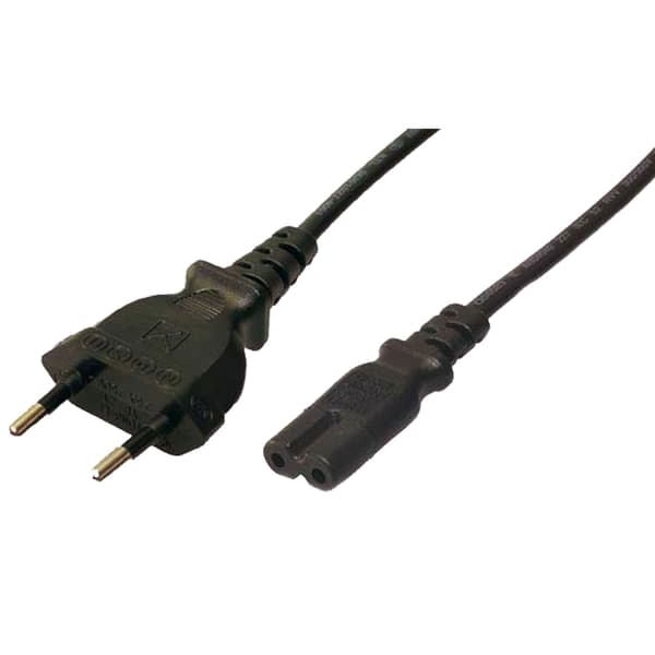 Apparatkabel Euro til C7 1,8m Sort