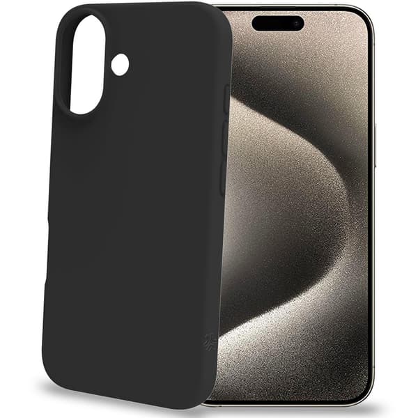 Cromo Soft gummi cover iPhone 16 Sort
