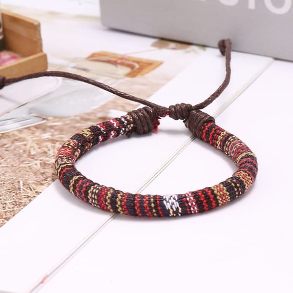 Bøhmisk flettet armbånd MultiColor