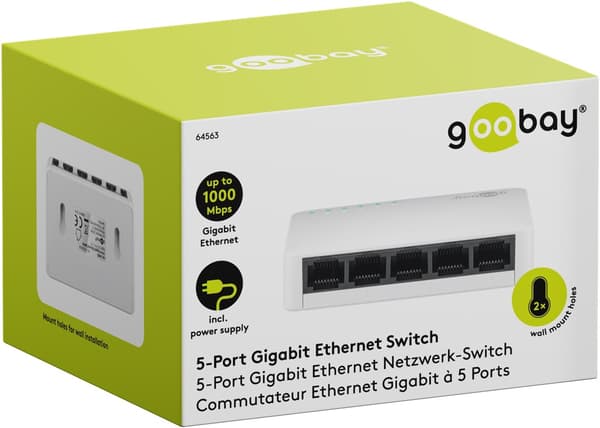 5-port Gigabit Ethernet netværksswitch