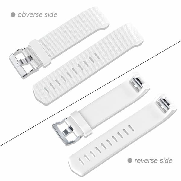 Fitbit Charge 2 armband silikon 3-pack (S) Black/Gray/White