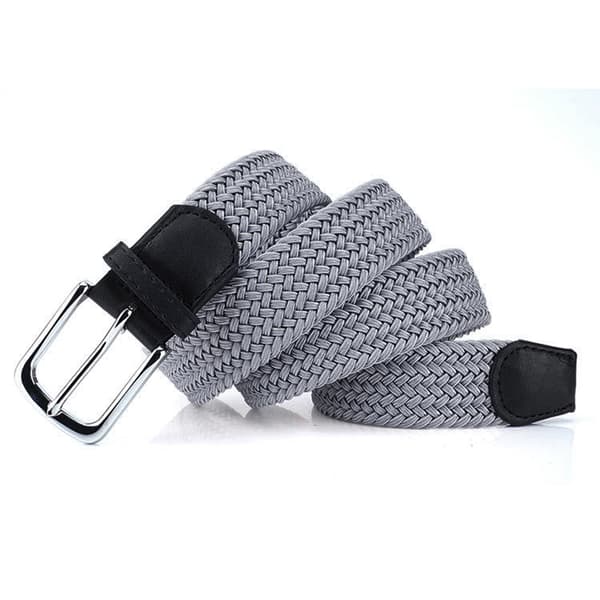 Punottu elastinen miesten vyö soljella 105cm Grey