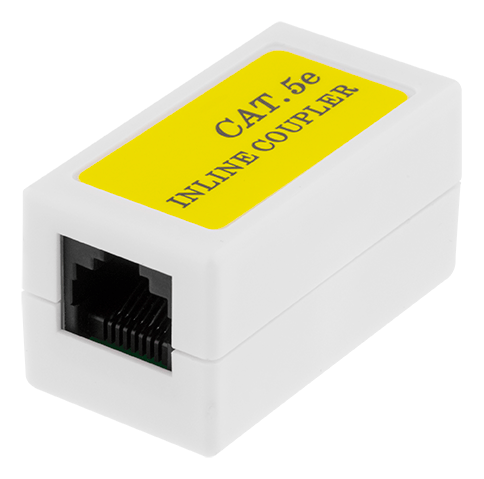 Coupler Cat5e, UTP (unshielded), female-female, white