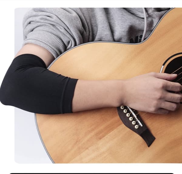 Sommar Gitarr Armbågsskydd - Svart Spandex Ärm L