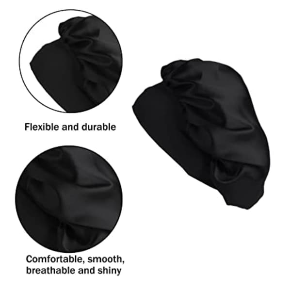 Sovmössa - Skyddar håret när du sover 2-pack Brown+Black