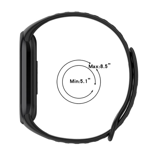 Silikonrem för Xiaomi Mi Band 8 Black+Grey