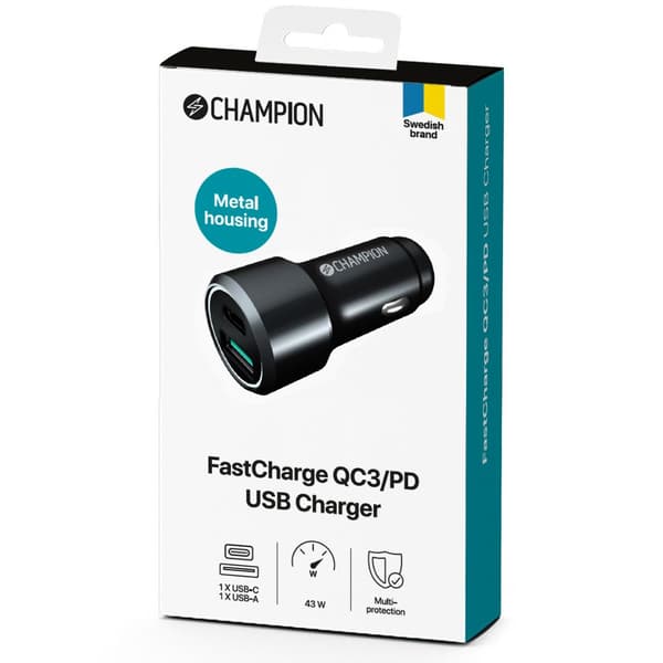 FastCharge QC/PD USB-lader Duo 43W