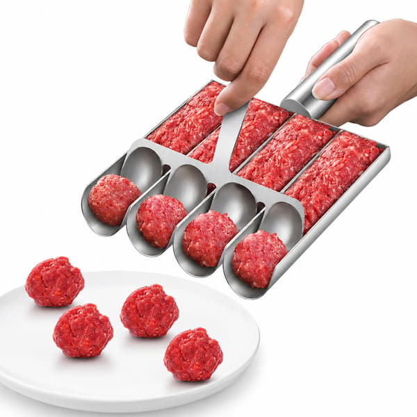 Köttbulleform med Skopa i Rostfritt Stål