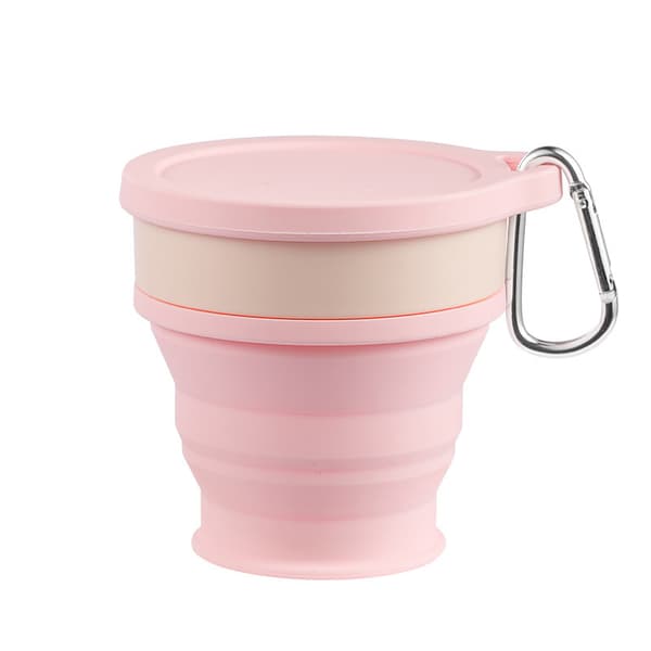 Hopfällbar Vattenkopp 220ML Portabel Sippy Kopp Pink