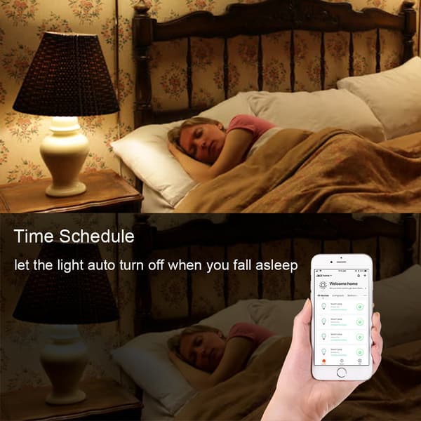 Wifi Smart LED-lampe RGB Multicolor dæmpbar 7,5W E27 White