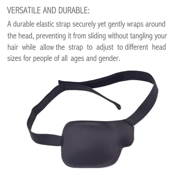 Øjenplaster til venstre øje 3D med velcro Black