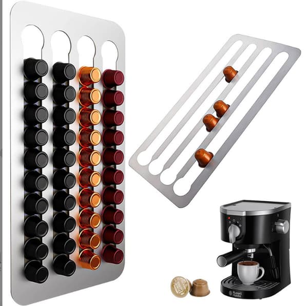Hållare i Rostfritt Stål för Nespresso-Kapslar