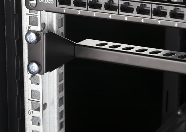 Cable support for 19" installation, 1U, black