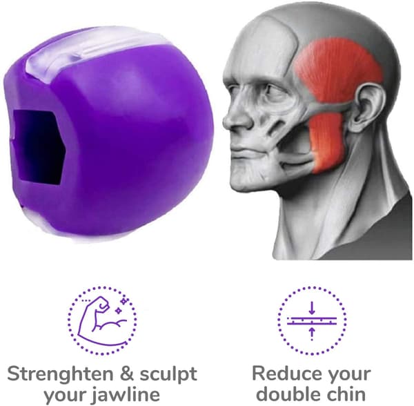 Jawline kæbe træner silikone lilla