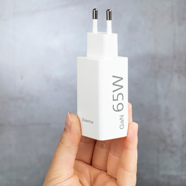 Universal oplader USB-C og USB-A PD GaN 5-20V/65W Super Small