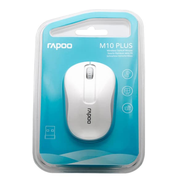 Mus M10 Plus Trådløs 2.4GHz Hvid