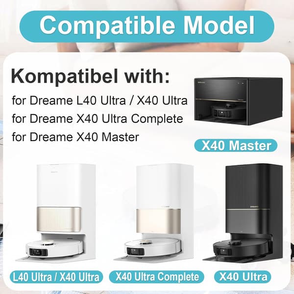 Udskiftningstilbehør til Dreame X40 Ultra Complete