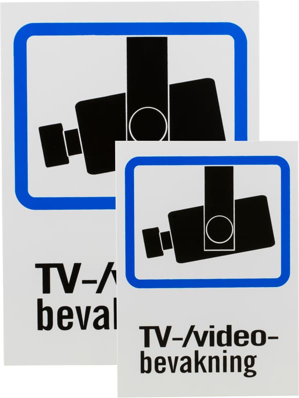 Plastic sign, TV / Video surveillance, A4 & A5 size
