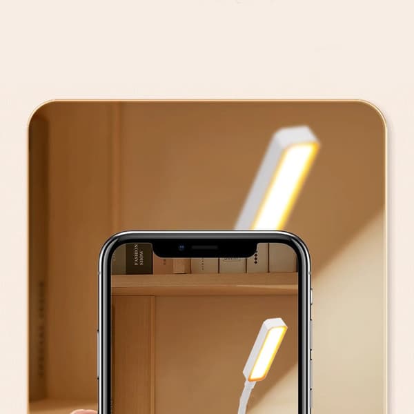 Bøybar leselampe med klips - 10 LED-pærer White
