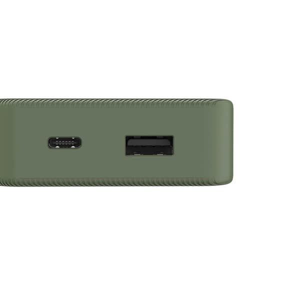 Powerbank Colour 10 10000mAh USB-C+USB-A Grønn