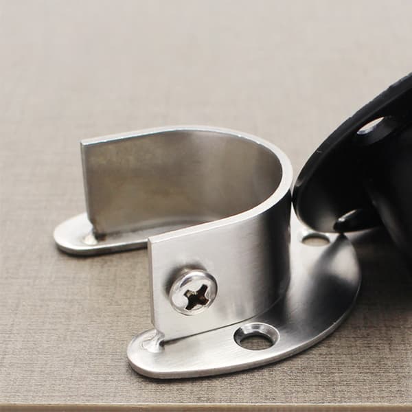 Fästen för Garderobsstång i Rostfritt Stål, 2-pack Silver M