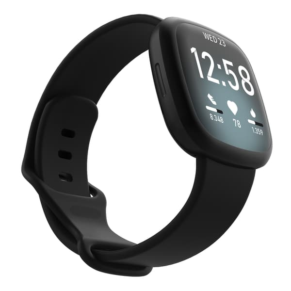 Klockarmband för Fitbit Versa4/Fitbit Versa3/Fitbit Sense/Fitbit Sense2 Black S