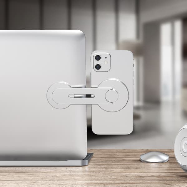 Magnetisk sammenleggbar mobiltelefonholder Silver iPhone 12/13/14