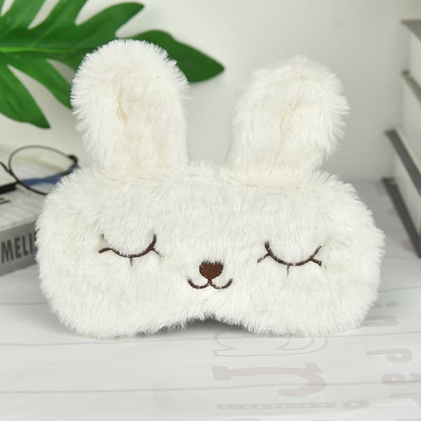 ögonmask sova / Sovmask i söt kanindesign White