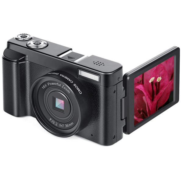 Digitalkamera 4K 48MP 3,0 tommer IPS fast fokus Black