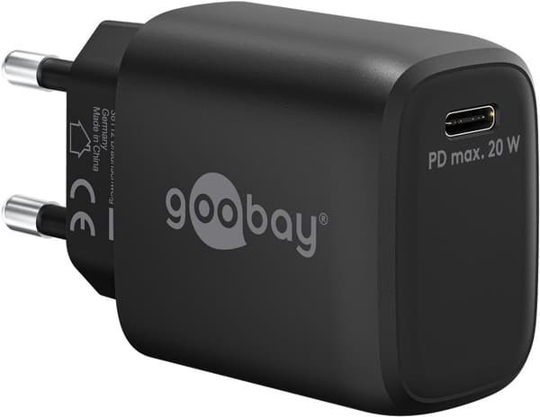 USB-C™ PD GaN snabbladdare (20 W) svart