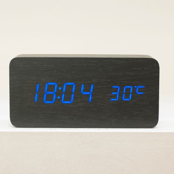 Digitalt LED vækkeur Blue