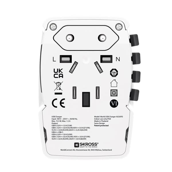 Reseadapter World USB Charger AC65PD