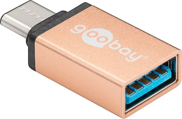 USB-C™/USB-A 3.0 OTG SuperSpeed-adapter for ladekabler, gull