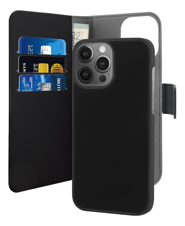 iPhone 13 Pro EcoLeather Wallet Detach. black