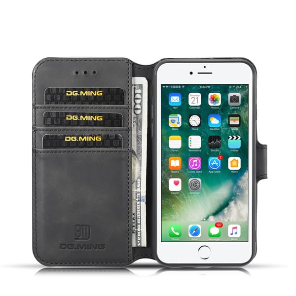 iPhone 7/8 mobil taske PU læder sort