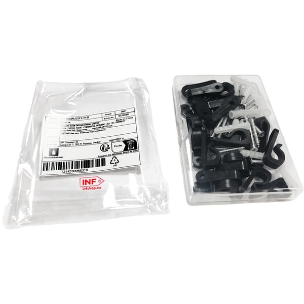 Valokoukut ruuveilla, 20 kpl Black