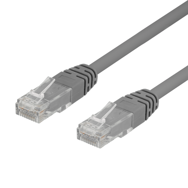 50-pack U/UTP Cat6 patch c., 0.3m,Delta-certified,LSZH, grey