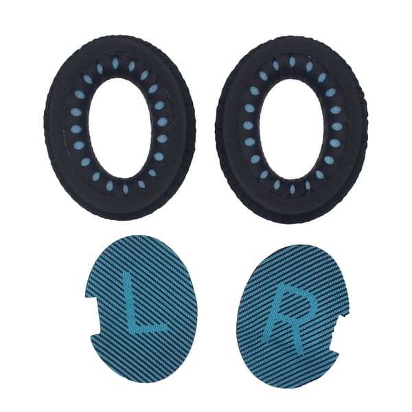 Utskiftbare øreputer til Bose QC35, QC25, QC15 hodetelefoner Black+Blue