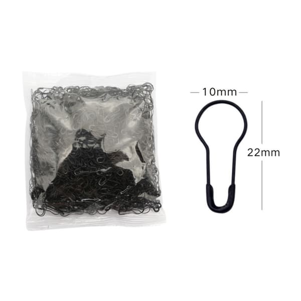 Säkerhetsnålar - 22 mm, 1000 delar Black