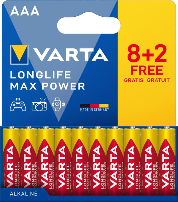 Longlife Max Power AAA 10-pack (8+2)