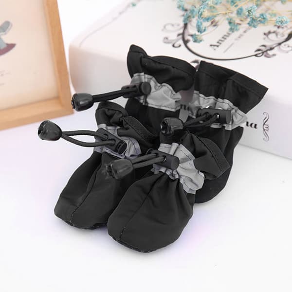 Anti-Glid Hundskor 4 st Black S