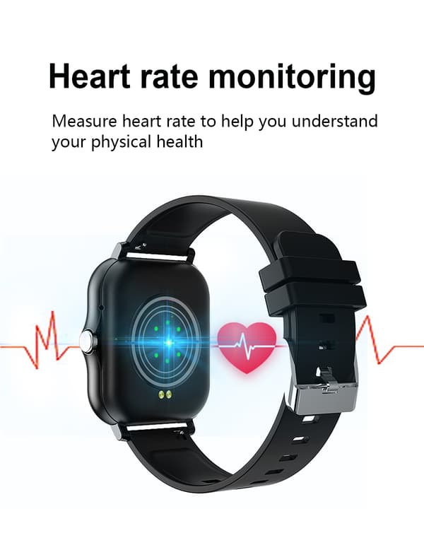 Smartklocka med Bluetooth-samtal och aktivitetsmätare Black