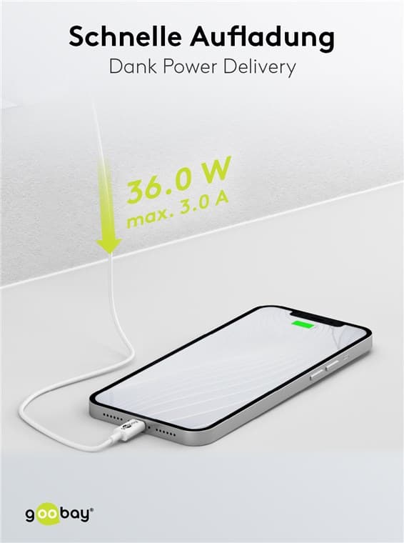 Dobbel USB-C™ PD hurtiglader (36 W) hvit
